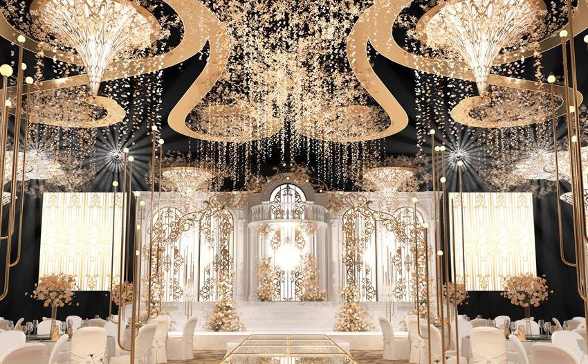 海东花木兰喜事汇金色大厅效果展示